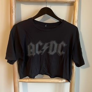 Cute AC/DC crop top